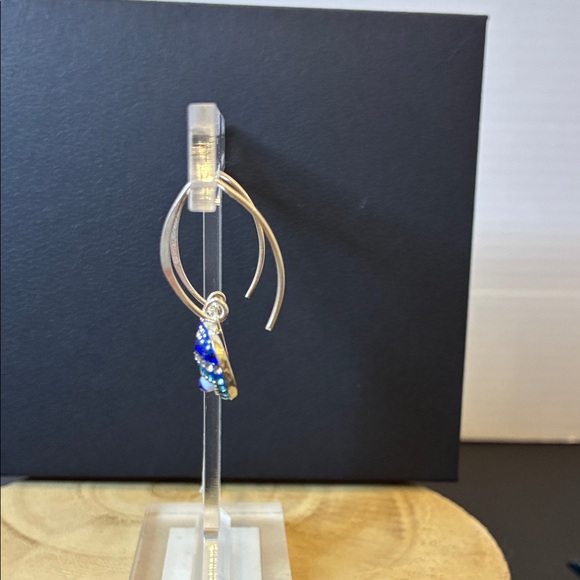 Seed & Sage Blue Evil Eye Dangle Earrings - Picture 4 of 6